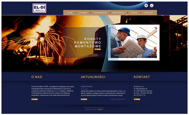 zaprojektowaliśmy stronę www dla firmy el-di z zagłębie dąbrowskie na śląsku