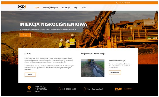 stworzyliśmy stronę internetową dla psri polska z sosnowca