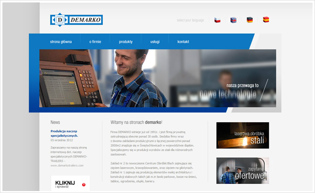 demarko CNC and trailers website